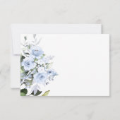 Aquarellfarben, blaue Rose - DETAILS-KARTEN Einladung (Rückseite)