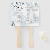 Aquarellfarben, blauer Foliage Dawna2 Fächer (Vorne und Hinten)