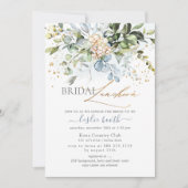 Aquarellfarben Blauer Gum Eukalyptus-Brautparty Einladung (Vorderseite)