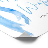 Aquarellfarben Blue Bow Ratschläge und Wünsche Zei Poster (Ecke)