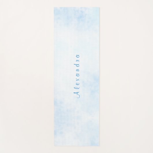 Aquarellfarben Blue Sky Personalisiert Yogamatte (Vorderseite)