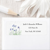 Aquarellfarben Bluebells Blume Rücksendeadresse (Insitu)