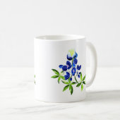 Aquarellfarben Bluebonnet-Tasse Kaffeetasse (VorderseiteRechts)