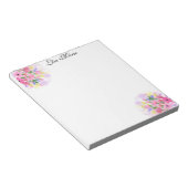 Aquarellfarben-Blume 01 Personalisiert Notepad Notizblock (angewinkelt)