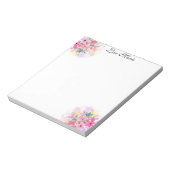 Aquarellfarben-Blume 01 Personalisiert Notepad Notizblock (Rotiert)