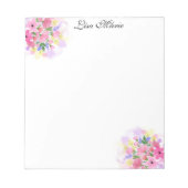 Aquarellfarben-Blume 01 Personalisiert Notepad Notizblock (Vorderseite)