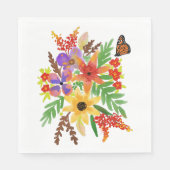 Aquarellfarben Blume 02 Luncheon Paper Napkins Serviette (Vorderseite)
