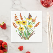 Aquarellfarben Blume 07 Luncheon Paper Napkins Serviette (Beispiel)