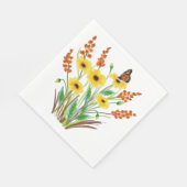 Aquarellfarben Blume 07 Luncheon Paper Napkins Serviette (Ecke)