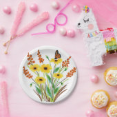 Aquarellfarben-Blume 07 Teller für Papier 7 Zoll (Party)