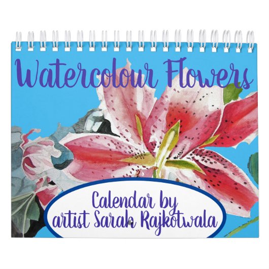 Aquarellfarben Blume 2022 Kalender Handgestrichene (Titelbild)