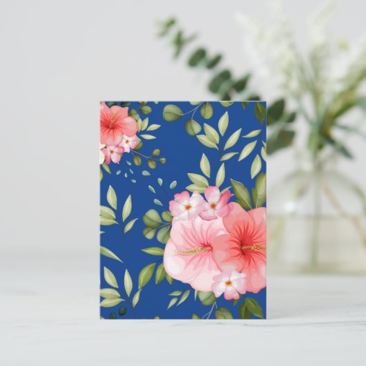 Aquarellfarben-Blume 21 Postkarte (Stehend Vorderseite)