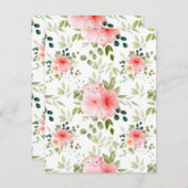 Aquarellfarben-Blume 23 Mitteilungskarte (Vorne/Hinten)