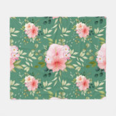 Aquarellfarben-Blume 24 Fleecedecke (Vorderseite (Horizontal))