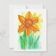 Aquarellfarben-Blume-2 (4.25"x5.5") Flachnotiskart