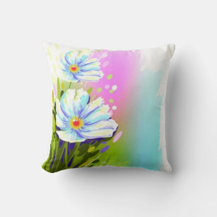 Aquarellfarben Blume 2 Seitliches Kissen