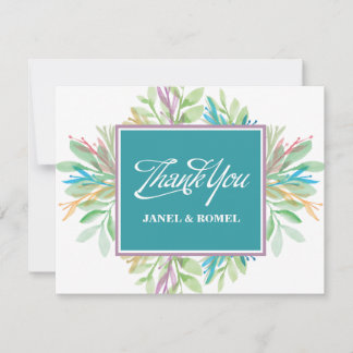 Aquarellfarben-Blume 4 - Danke Karte