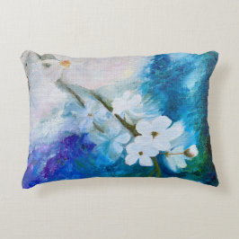 Aquarellfarben Blume Akzent Pillow Dekokissen