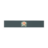 Aquarellfarben Blume auf Aquamarin Einladungsbanderole (Flach)