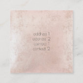 Aquarellfarben-Blume auf Rosa Quadratische Visitenkarte (Rückseite)