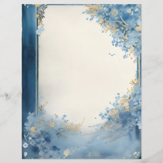 Aquarellfarben-Blume auf Vintagem Scrapbook-Papier