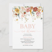 Aquarellfarben Blume Baby in Blüte Kinderdusche In Einladung (Vorderseite)
