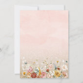 Aquarellfarben Blume Baby in Blüte Kinderdusche In Einladung (Rückseite)