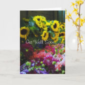 Aquarellfarben-Blume - bald wieder gesund werden Karte (Gelbe Blume)