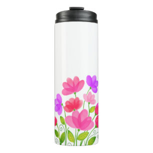 Aquarellfarben-Blume Bankett-Design-42704 Thermosbecher