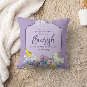 Aquarellfarben Blume Bouquet Scripture Doppelseiti Kissen