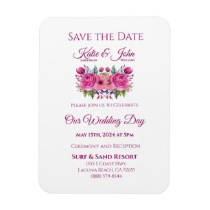 Aquarellfarben-Blume Bouquet-Wedding Speichern Sie Magnet