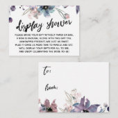 Aquarellfarben-Blume Brautparty anzeigen Begleitkarte (Vorne/Hinten)