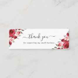 Aquarellfarben Blume Dank Einlegen der Rabattkarte Mini Visitenkarte