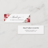 Aquarellfarben Blume Dank Einlegen der Rabattkarte Mini Visitenkarte (Vorne/Hinten)