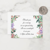 Aquarellfarben-Blume dank Karte (Vorderseite/Rückseite Beispiel)