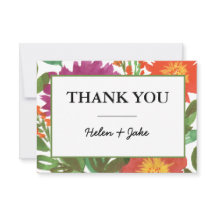 Aquarellfarben-Blume dank Karte