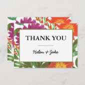 Aquarellfarben-Blume dank Karte (Vorne/Hinten)