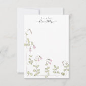 Aquarellfarben-Blume Dankeskarte (Vorderseite)