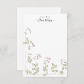 Aquarellfarben-Blume Dankeskarte (Vorne/Hinten)