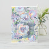 Aquarellfarben-Blume Einladung (Stehend Vorderseite)