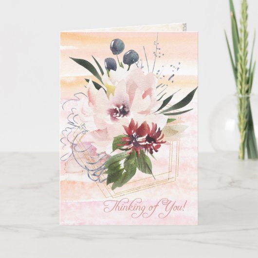 Aquarellfarben-Blume erhalten eine gute Karte (Vorderseite)