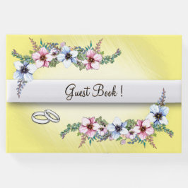 Aquarellfarben-Blume Gelbes RheinhochzeitenGästebu Gästebuch