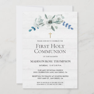 Aquarellfarben Blume Gold Cross 1. Heilige Kommune