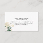 Aquarellfarben Blume Gold Foil Kinderdusche Regist Begleitkarte (Rückseite)