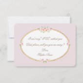 Aquarellfarben Blume Gold gibt mir ab Einladung (Rückseite)