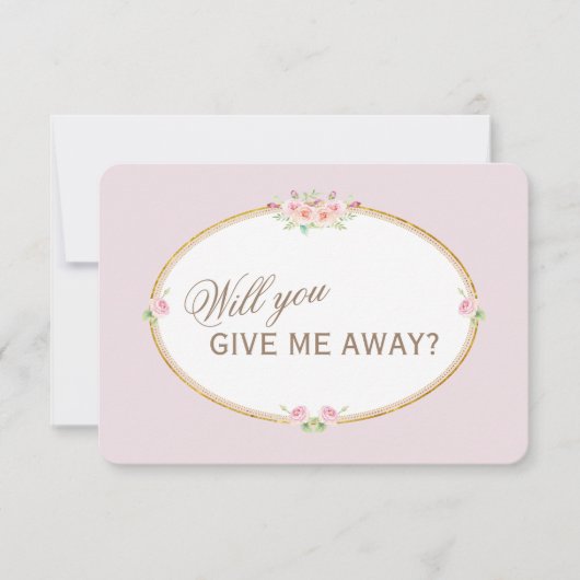 Aquarellfarben Blume Gold gibt mir ab Einladung (Vorderseite)