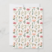 Aquarellfarben-Blume & Goldbriefe Kinderdusche Einladung (Rückseite)