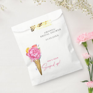 Aquarellfarben - BLUME ICE CREAM - Brautparty Geschenktütchen
