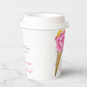 Aquarellfarben - BLUME ICE CREAM - Brautparty Pappbecher (Rechts)