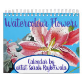 Aquarellfarben Blume Kalender Handgemalte Kunst (Titelbild)